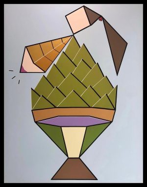 La Femme artichaut, Aurore Michel-Grégoire - Art contemporain, peinture.