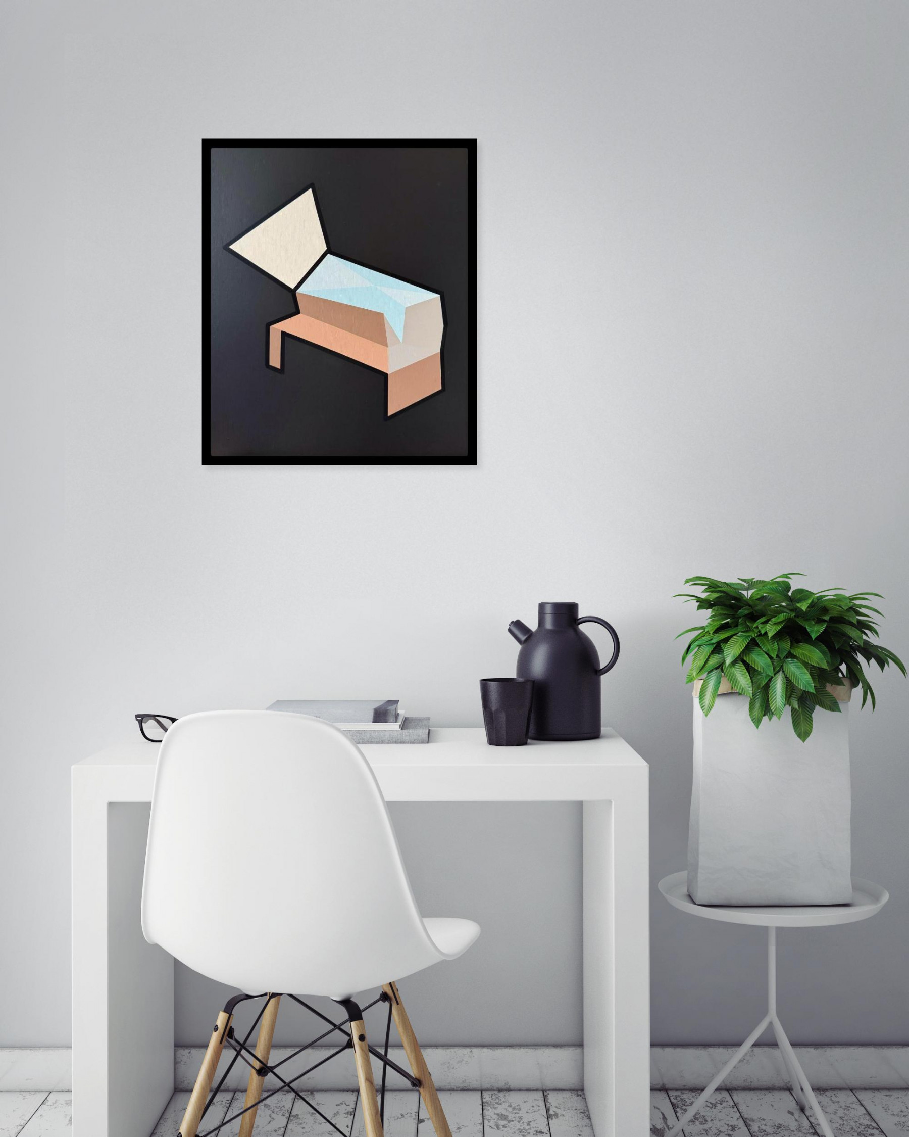 La projection de l'illusion – Peinture contemporaine de l’artiste Aurore Michel-Grégoire, disponible à la vente sur Artalistic Curated, Maison d’art contemporain.